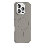 Apple iPhone 16 Pro Max Kılıf M-safe Şarj Özellikli Zore Ruby Sert Kapak Gri