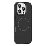 Apple iPhone 16 Pro Max Kılıf M-safe Şarj Özellikli Zore Ruby Sert Kapak Siyah