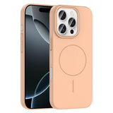 Apple iPhone 16 Pro Max Kılıf M-safe Şarj Özellikli Zore Ruby Sert Kapak Desert Titanyum