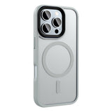 Apple iPhone 16 Pro Max Kılıf Mat Arka Yüzey Wireless Şarj Özellikli Zore Flet M-safe Kapak Desert Titanyum