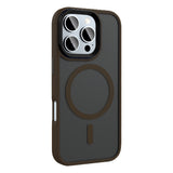 Apple iPhone 16 Pro Max Kılıf Mat Arka Yüzey Wireless Şarj Özellikli Zore Flet M-safe Kapak Rose Brown