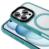 Apple iPhone 16 Pro Max Kılıf Mat Arka Yüzey Wireless Şarj Özellikli Zore Flet M-safe Kapak Rose Brown