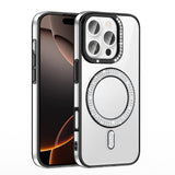 Apple iPhone 16 Pro Max Kılıf Pırlanta Taş Tasarımlı M-safe Şarj Özellikli Zore Karetta Silikon Kapak Mavi