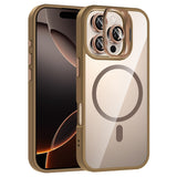 Apple iPhone 16 Pro Max Kılıf Standlı ve Kamera Lens Hediyeli M-Safe Şarj Özellikli Zore Etro Kapak Siyah