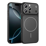 Apple iPhone 16 Pro Max Kılıf Zore M-Safe Şarj Özellikli Kamera Korumalı Formen Kapak Gri