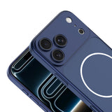 Apple iPhone 16 Pro Max Kılıf Zore M-Safe Şarj Özellikli Kamera Korumalı Spark Kapak Turuncu
