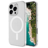 Apple iPhone 16 Pro Max Kılıf Zore M-safe Şarj Özellikli Şeffaf Tek Kamera Çerçeveli Porto Kapak Şeffaf