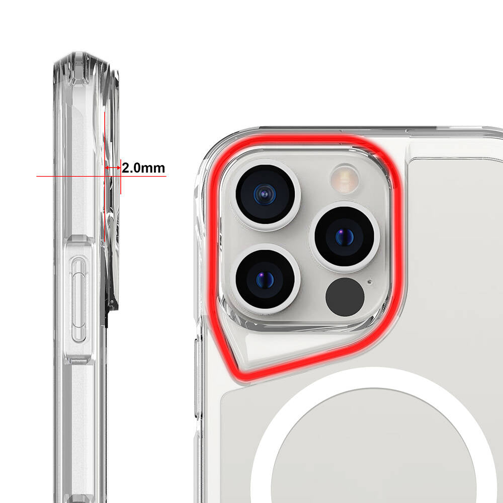 Apple iPhone 16 Pro Max Kılıf Zore M-safe Şarj Özellikli T-Max M-safe Kapak Şeffaf