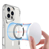 Apple iPhone 16 Pro Max Kılıf Zore M-safe Şarj Özellikli T-Max M-safe Kapak Şeffaf