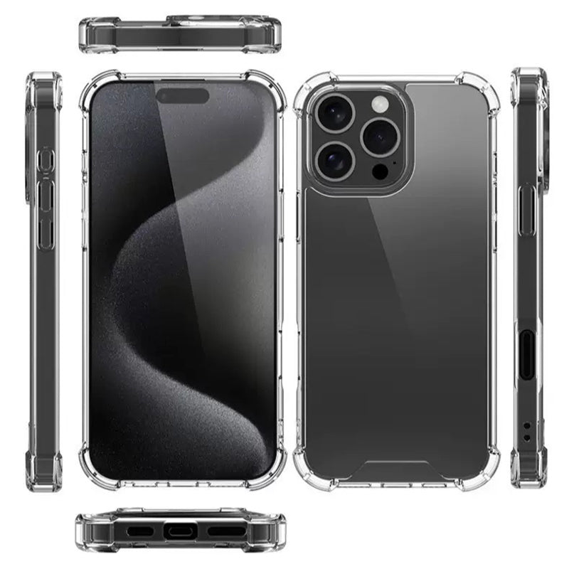 Apple iPhone 16 Pro Max Kılıf Zore Nitro Anti Shock Silikon Şeffaf