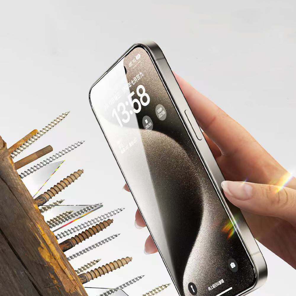 Apple iPhone 16 Pro Max Zore 3D Mobi HD Temperli Cam Ekran Koruyucu Şeffaf