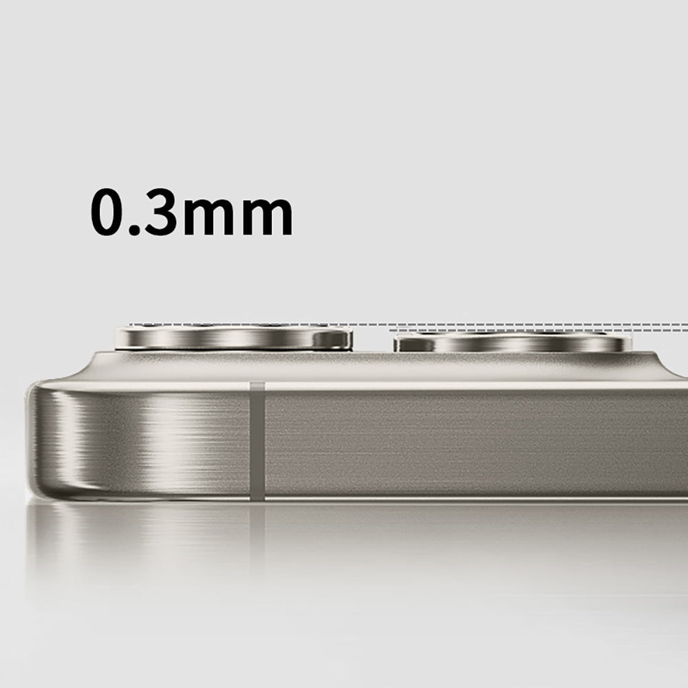 Apple iPhone 16 Pro Max Zore Mikro Kamera Lens Koruyucu Gümüş