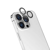 Apple iPhone 16 Pro Max Zore Safir CL-15 Parmak İzi Bırakmayan Anti-Reflective Kamera Lens Koruyucu Gümüş