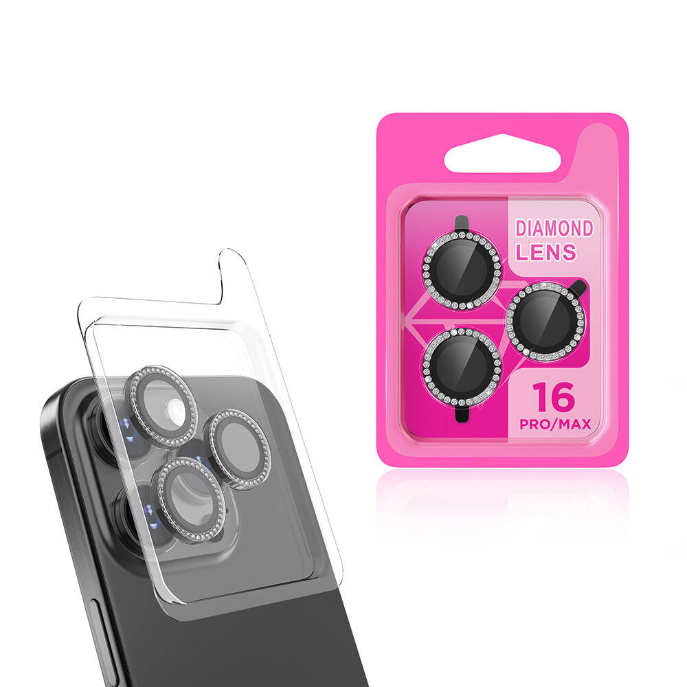 Apple iPhone 16 Pro Zore CL-06 Kamera Lens Koruyucu Titanyum-Gri