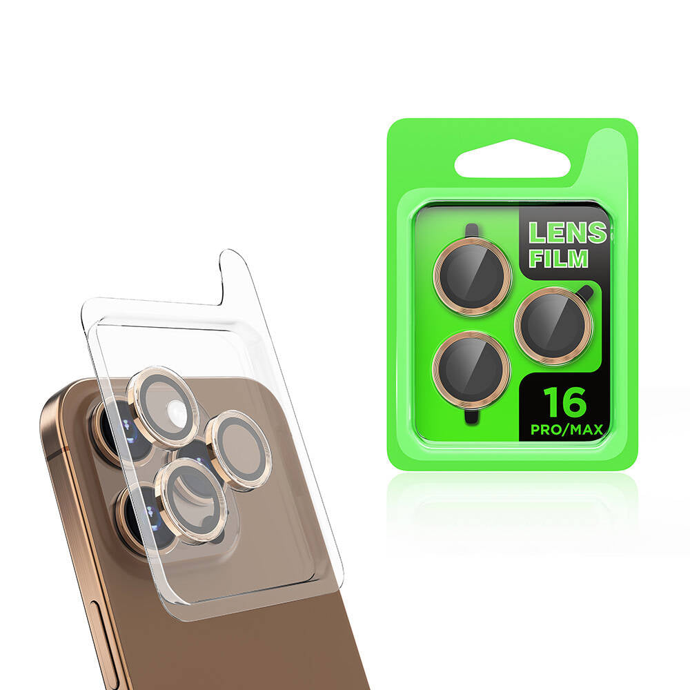 Apple iPhone 16 Pro Zore CL-07 Kamera Lens Koruyucu Titanyum-Gri