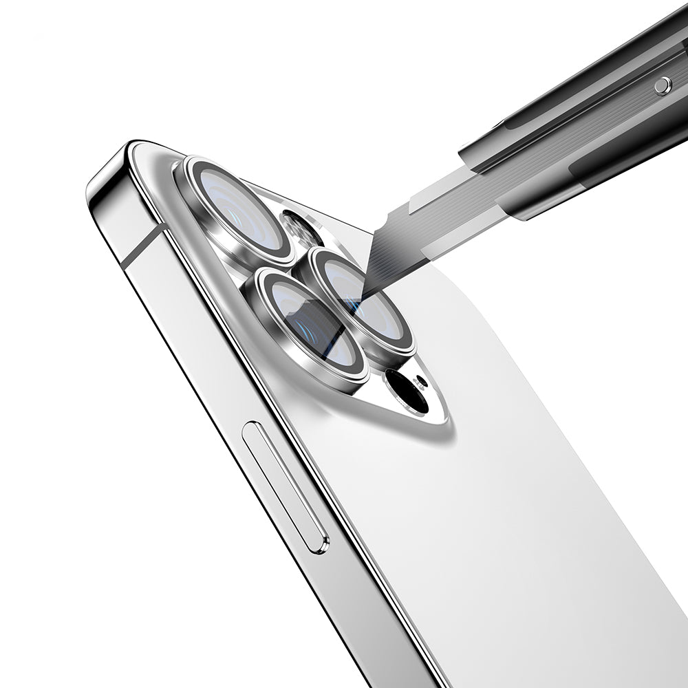 Apple iPhone 16 Pro Zore Mikro Kamera Lens Koruyucu Gri