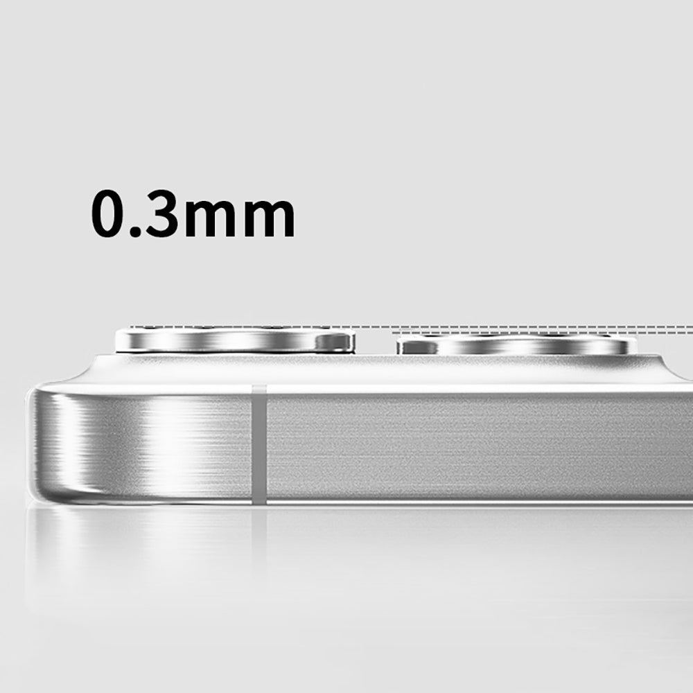 Apple iPhone 16 Pro Zore Mikro Kamera Lens Koruyucu Gümüş