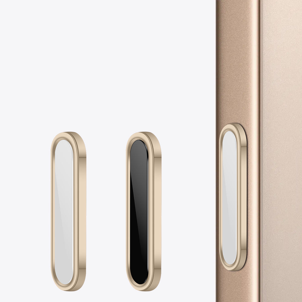 Apple iPhone 16 Serisi Uyumlu Metal Alaşımlı Hassas Dokunmatik Kamera Denetim Butonu Koruyucu Beyaz