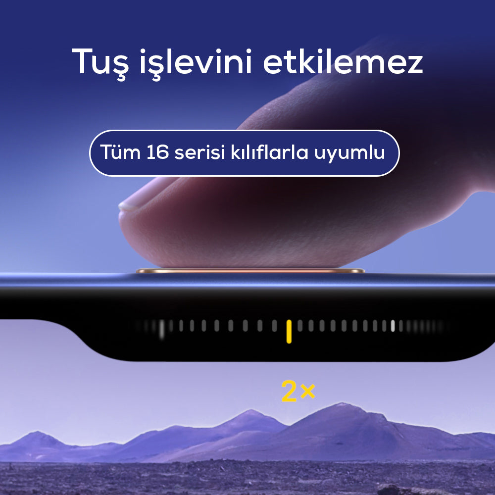 Apple iPhone 16 Serisi Uyumlu Metal Alaşımlı Hassas Dokunmatik Kamera Denetim Butonu Koruyucu Beyaz
