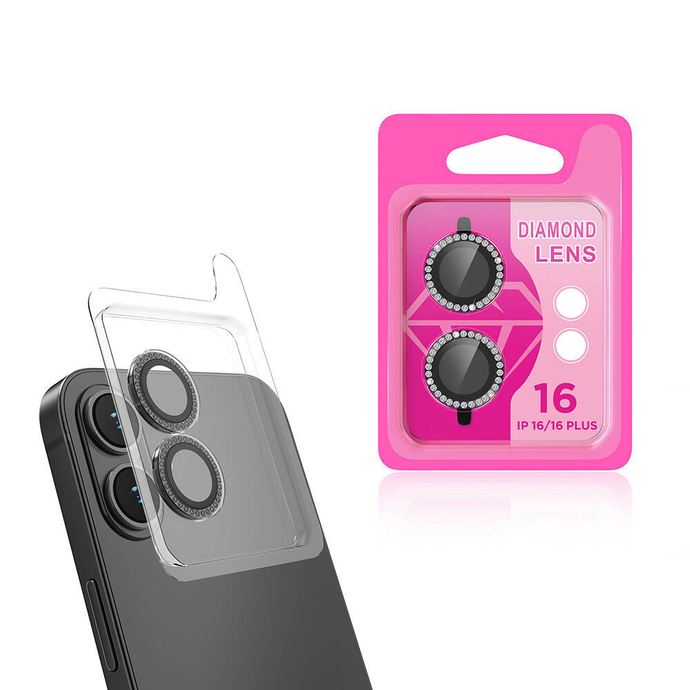 Apple iPhone 16 Zore CL-06 Kamera Lens Koruyucu Mavi Açık