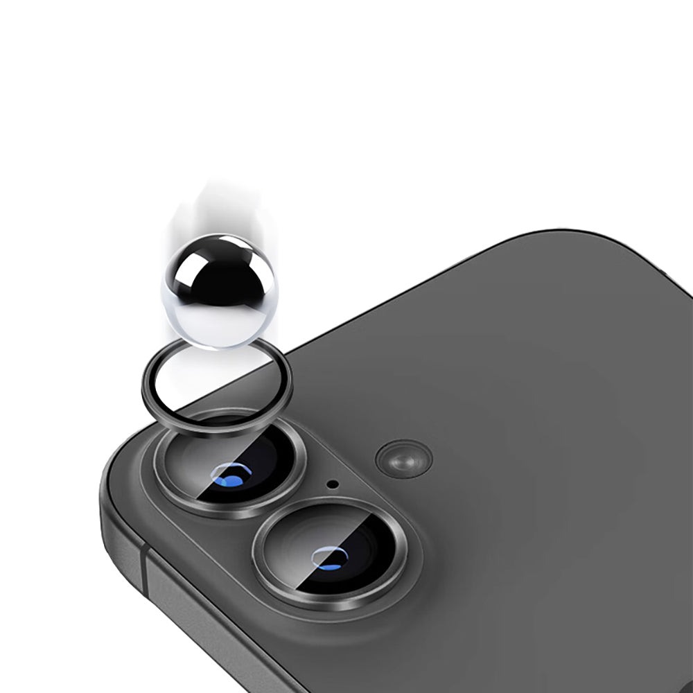 Apple iPhone 16 Zore Mikro Kamera Lens Koruyucu Siyah