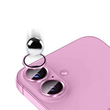 Apple iPhone 16 Zore Mikro Kamera Lens Koruyucu Gümüş