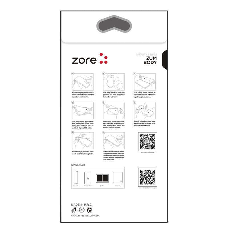 Apple iPhone 16 Zore Zum Body Ekran Koruyucu Şeffaf
