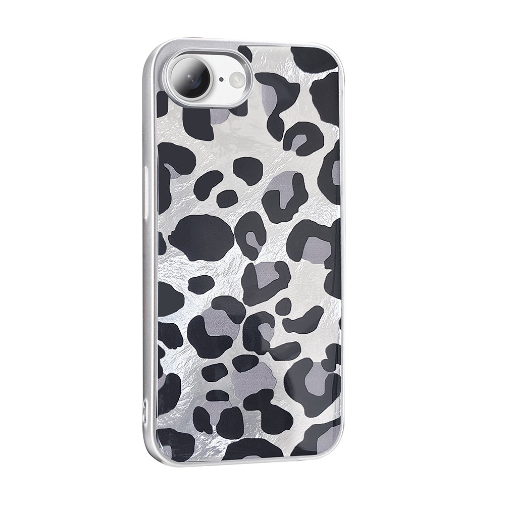 Apple iPhone 16E Kılıf Desenli Zore Mep Kapak Gri Leopar