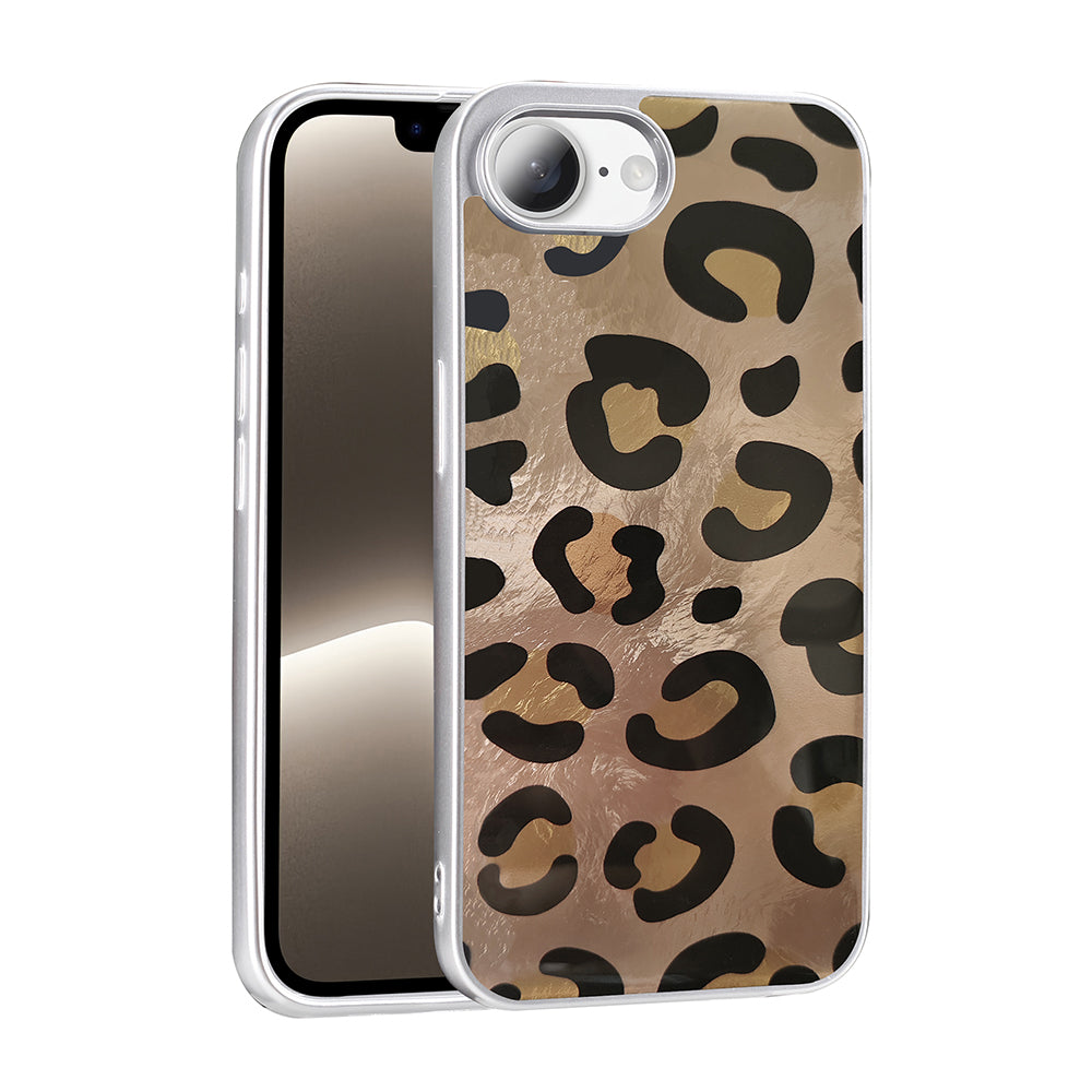 Apple iPhone 16E Kılıf Desenli Zore Mep Kapak Gold Leopar