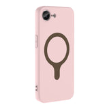 Apple iPhone 16E Kılıf M-Safe Şarj Özellikli Zore Aris Silikon Kapak Açık Pembe