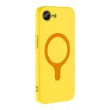 Apple iPhone 16E Kılıf M-Safe Şarj Özellikli Zore Aris Silikon Kapak Sarı