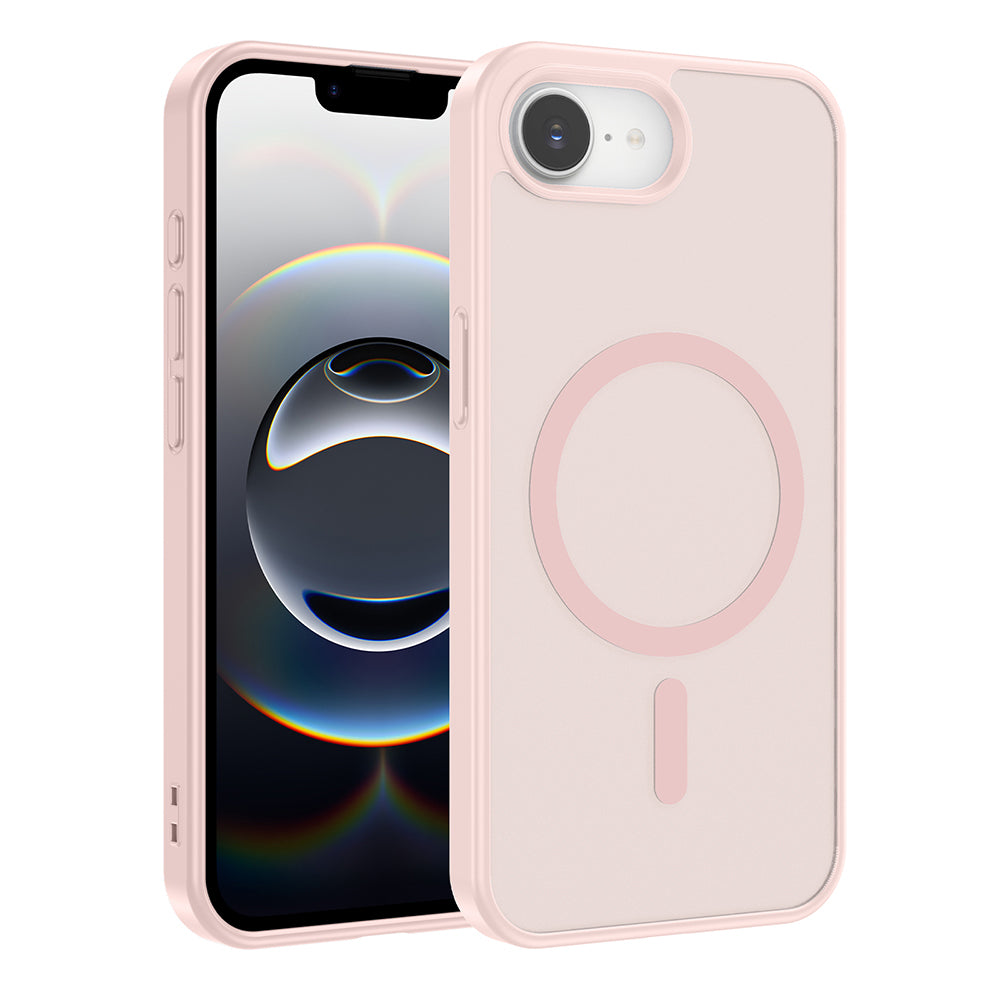 Apple iPhone 16E Kılıf M-safe Şarj Özellikli Babet Kapak Pembe