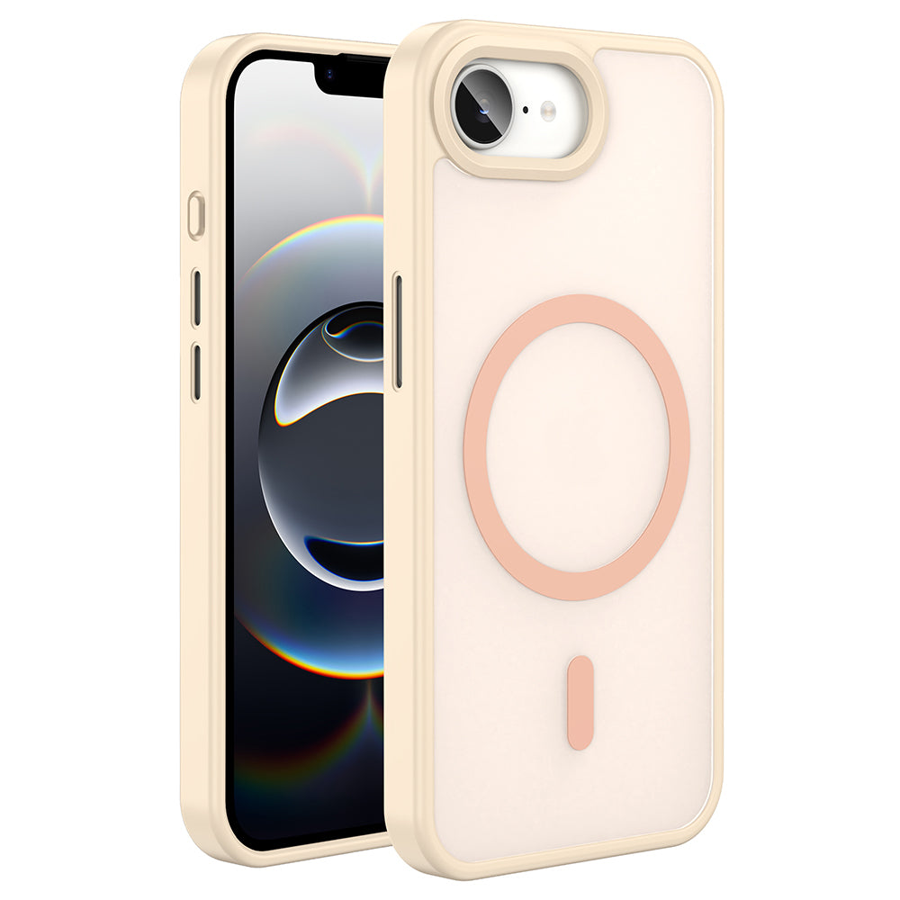 Apple iPhone 16E Kılıf M-safe Şarj Özellikli Mat Arka Yüzey Zore Sio Kapak Pembe
