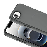 Apple iPhone 16E Kılıf M-safe Şarj Özellikli Sıvı Teknolojili Silinebilir Sert Zore Kivi Kapak Siyah
