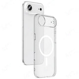 Apple iPhone 17 Air Kamera Korumalı M-Safe Şarj Özellikli Şeffaf Zore London Sert PC Kapak Şeffaf