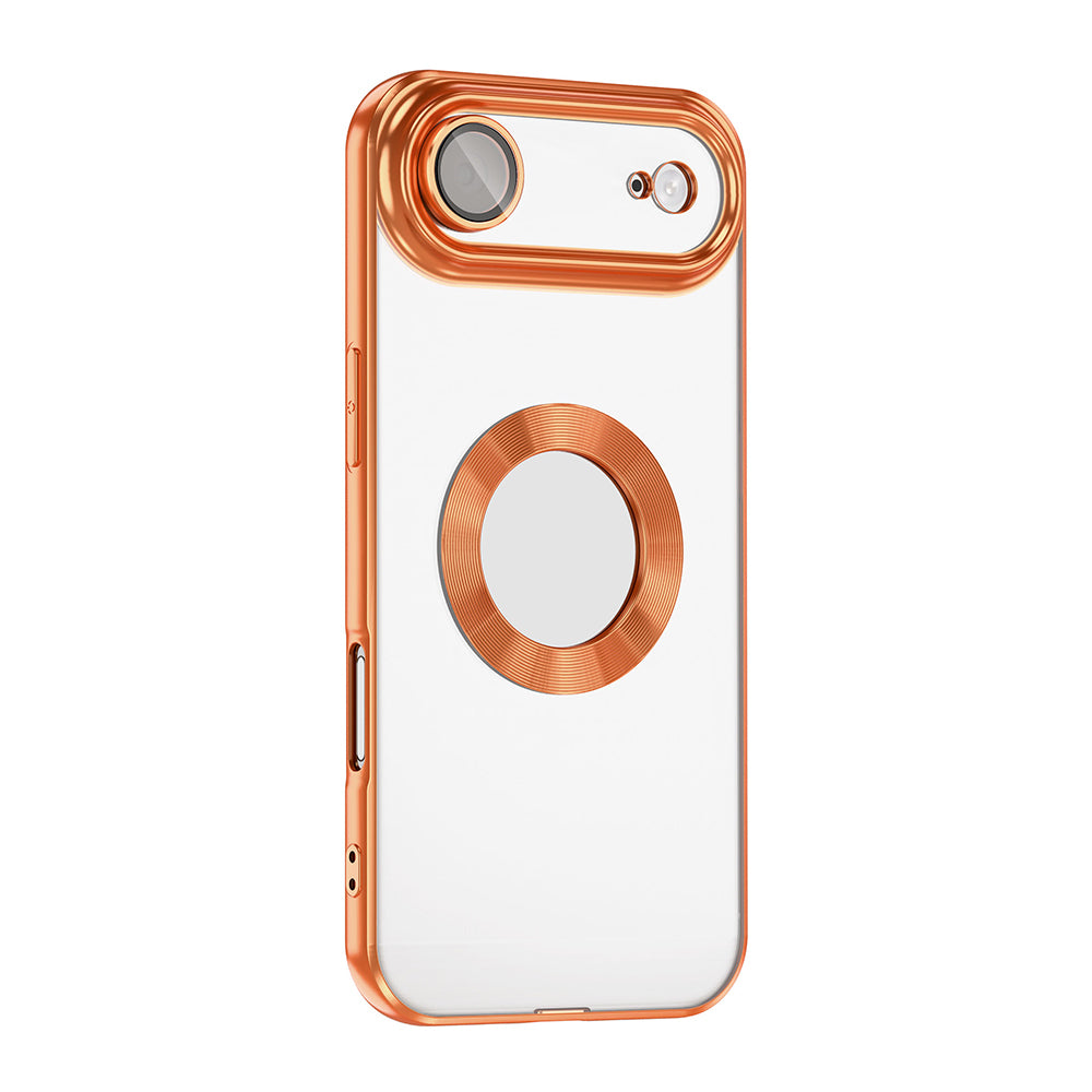 Apple iPhone 17 Air Kılıf Kamera Korumalı Logo Gösteren Zore Omega Kapak Mavi