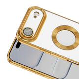 Apple iPhone 17 Air Kılıf Kamera Korumalı Logo Gösteren Zore Omega Kapak Gümüş
