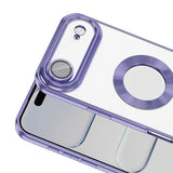 Apple iPhone 17 Air Kılıf Kamera Korumalı Logo Gösteren Zore Omega Kapak Lila