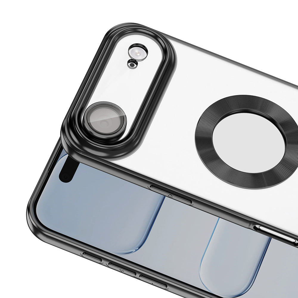 Apple iPhone 17 Air Kılıf Kamera Korumalı Logo Gösteren Zore Omega Kapak Lila