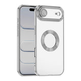 Apple iPhone 17 Air Kılıf Kamera Korumalı Logo Gösteren Zore Omega Kapak Gümüş