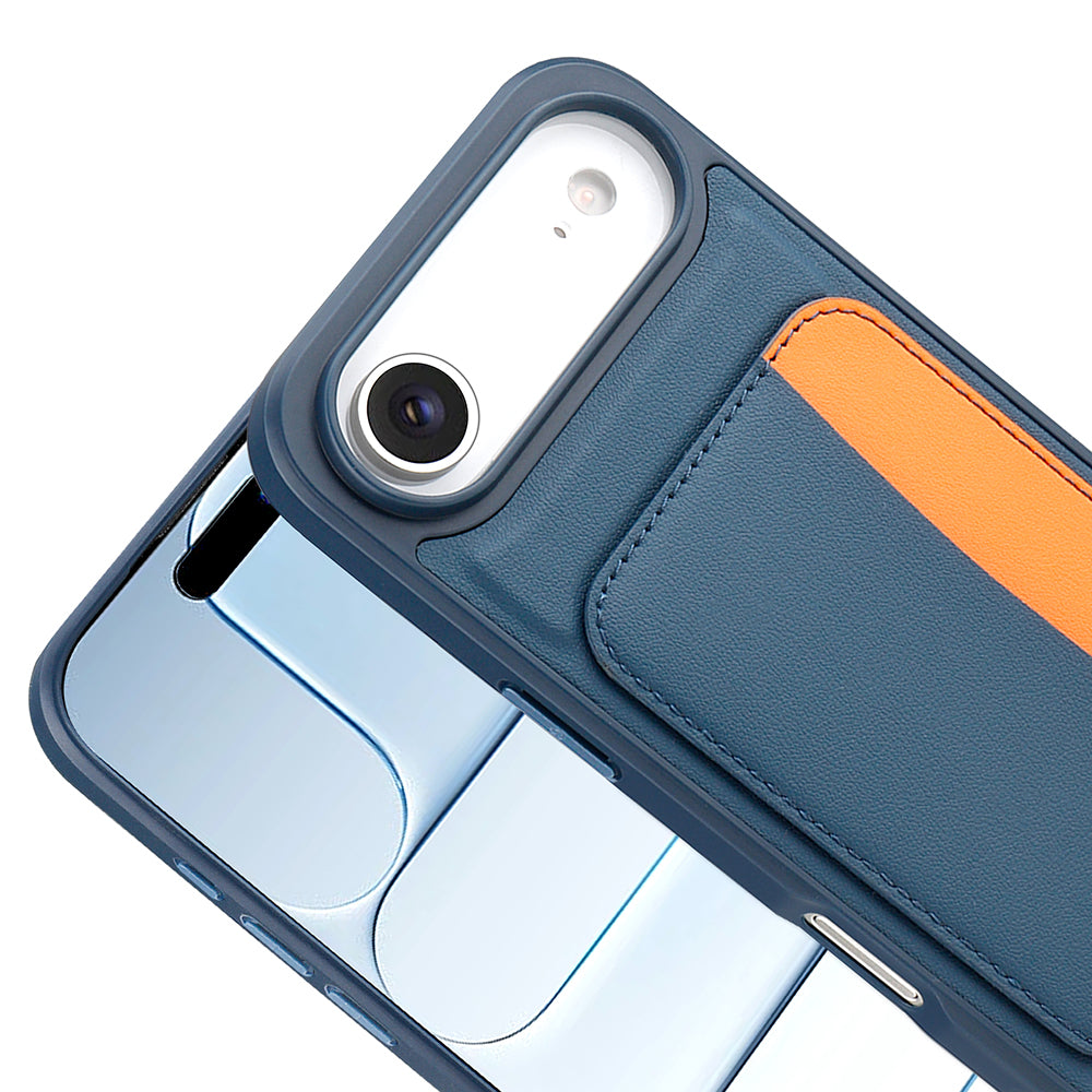 Apple iPhone 17 Air Kılıf Kartlıklı Zore X-Kart Silikon Kapak Lacivert