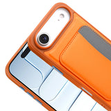 Apple iPhone 17 Air Kılıf Kartlıklı Zore X-Kart Silikon Kapak Kahverengi
