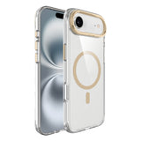Apple iPhone 17 Air Kılıf M-safe Şarj Özellikli Airbagli Kamera Standlı Azor Kapak Gold