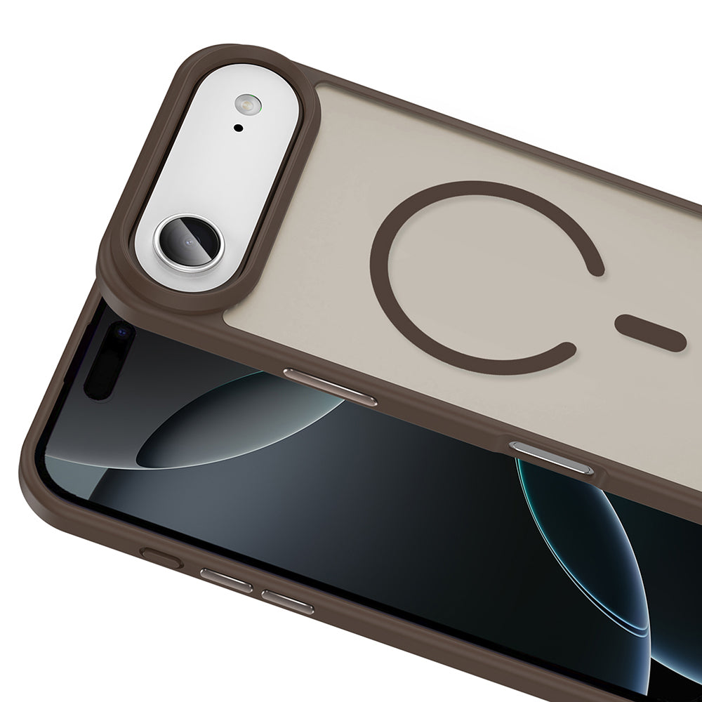 Apple iPhone 17 Air Kılıf M-safe Şarj Özellikli Mat Arka Yüzey Zore Sio Kapak Gri