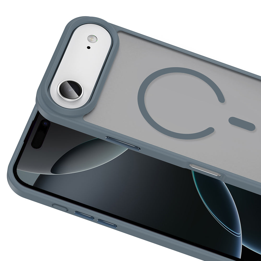 Apple iPhone 17 Air Kılıf M-safe Şarj Özellikli Mat Arka Yüzey Zore Sio Kapak Siyah