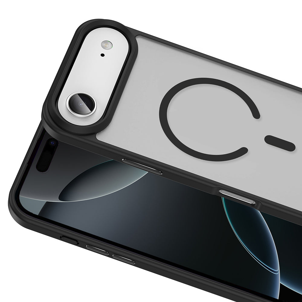 Apple iPhone 17 Air Kılıf M-safe Şarj Özellikli Mat Arka Yüzey Zore Sio Kapak Turuncu