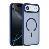 Apple iPhone 17 Air Kılıf M-safe Şarj Özellikli Mat Arka Yüzey Zore Sio Kapak Lacivert