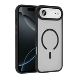Apple iPhone 17 Air Kılıf M-safe Şarj Özellikli Mat Arka Yüzey Zore Sio Kapak Siyah