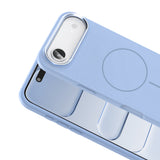 Apple iPhone 17 Air Kılıf M-Safe Şarj Özellikli Metal Kamera Çerçeveli Zore Edi Silikon Kapak Mor
