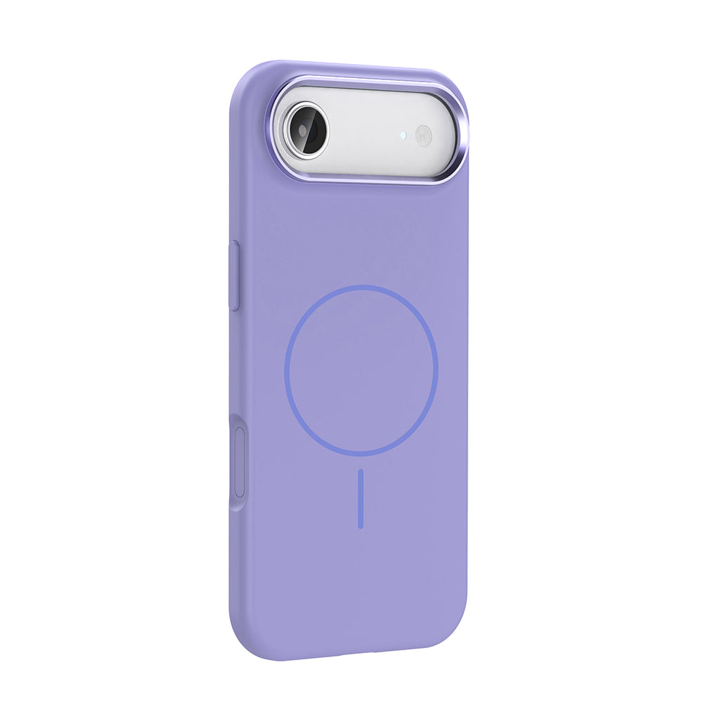 Apple iPhone 17 Air Kılıf M-Safe Şarj Özellikli Metal Kamera Çerçeveli Zore Edi Silikon Kapak Turuncu